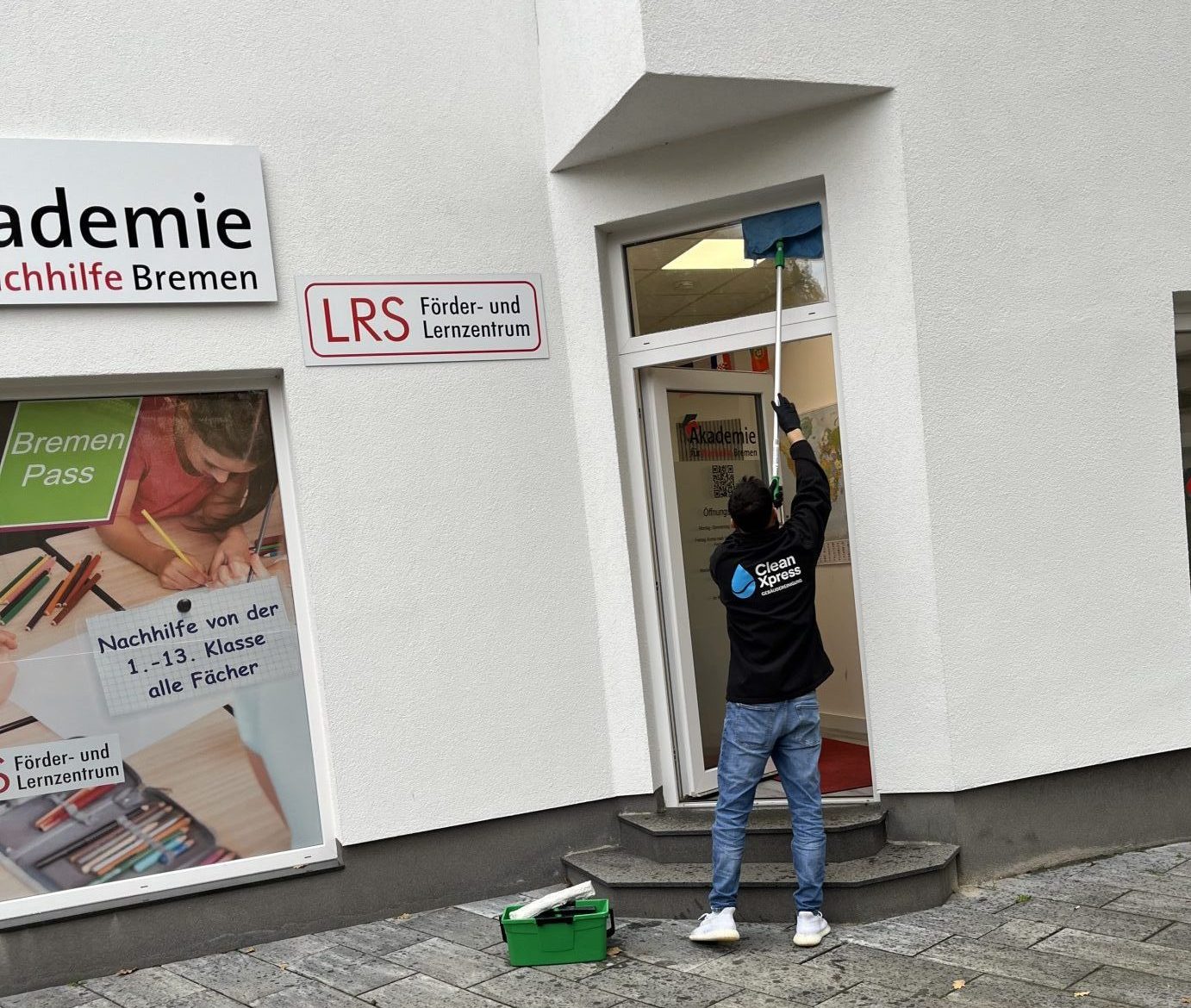 Fenster putzen von außen